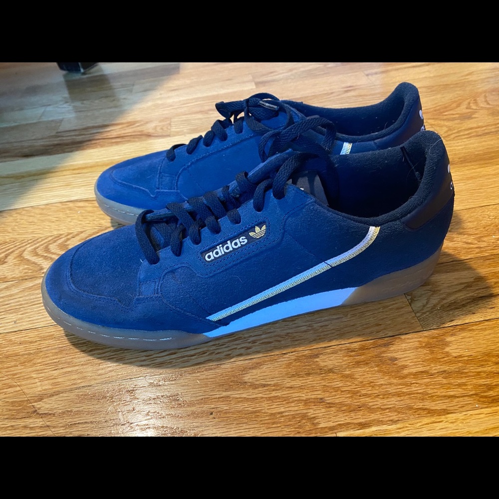 Authentic Blue Suede Adidas